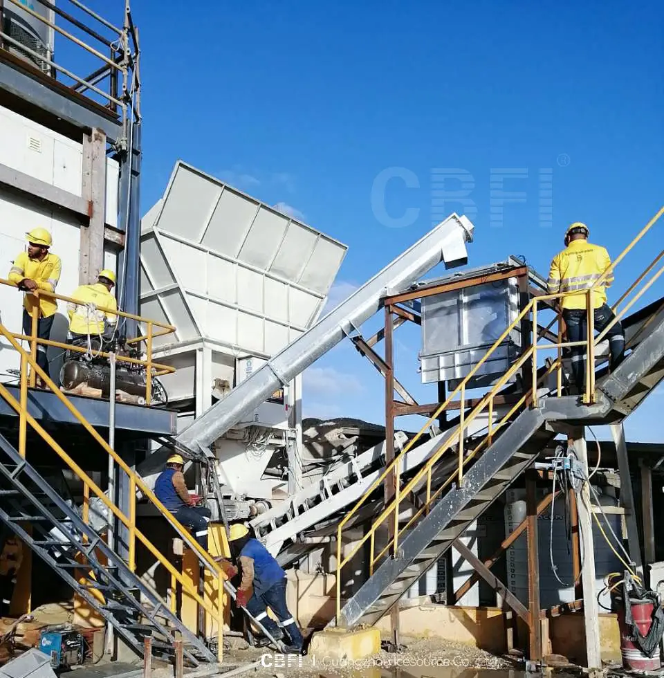 Flake ice machine technology helps concrete construction to achieve fast and effective cooling Flake ice machine technology helps concrete construction to achieve fast and effective cooling